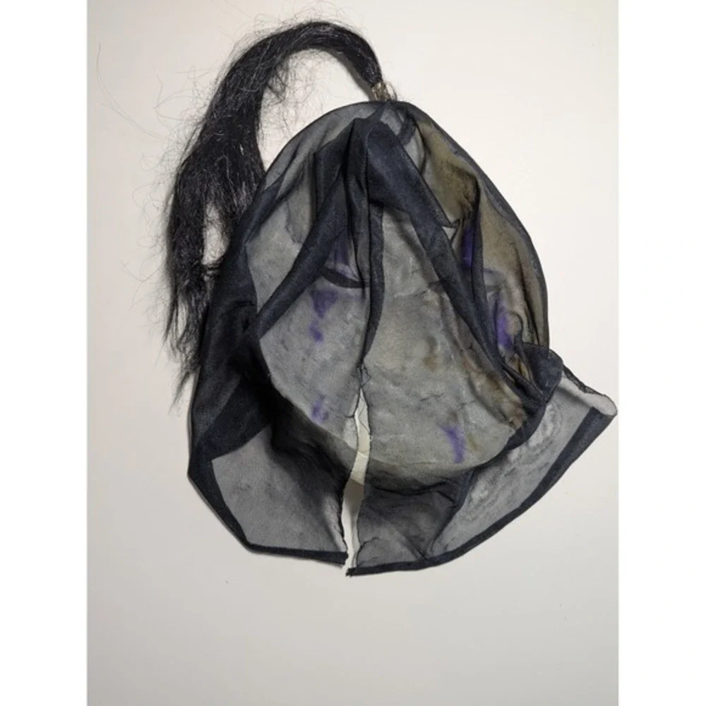 Halloween Mask White‎ Scary Creepy Costume Cosplay Horror Mask with Hair